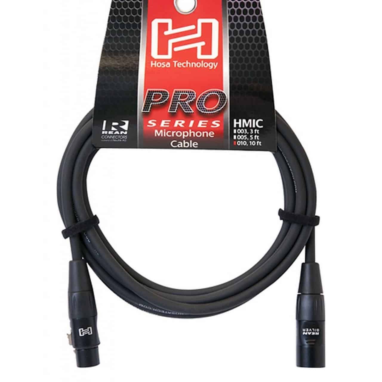 Hosa HMIC010 Pro Microphone Cable (XLR3F to XLR3M 10 ft) Sol